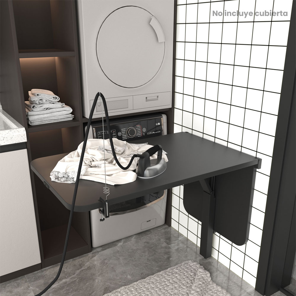 Herraje para mesa plegable TopSwing para anchos de 600 a 800 mm, color negro