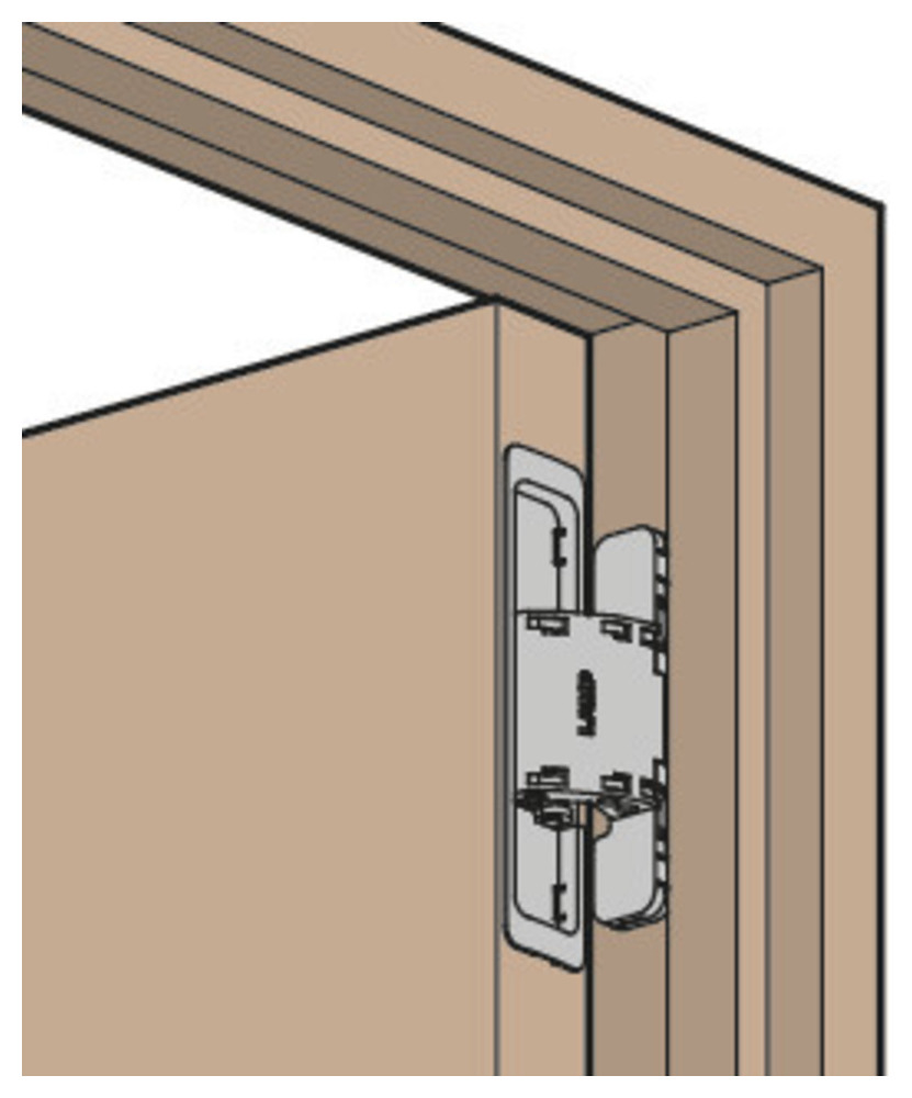 Bisagra oculta BEYOND de 125° para puerta de comunicación, color negro