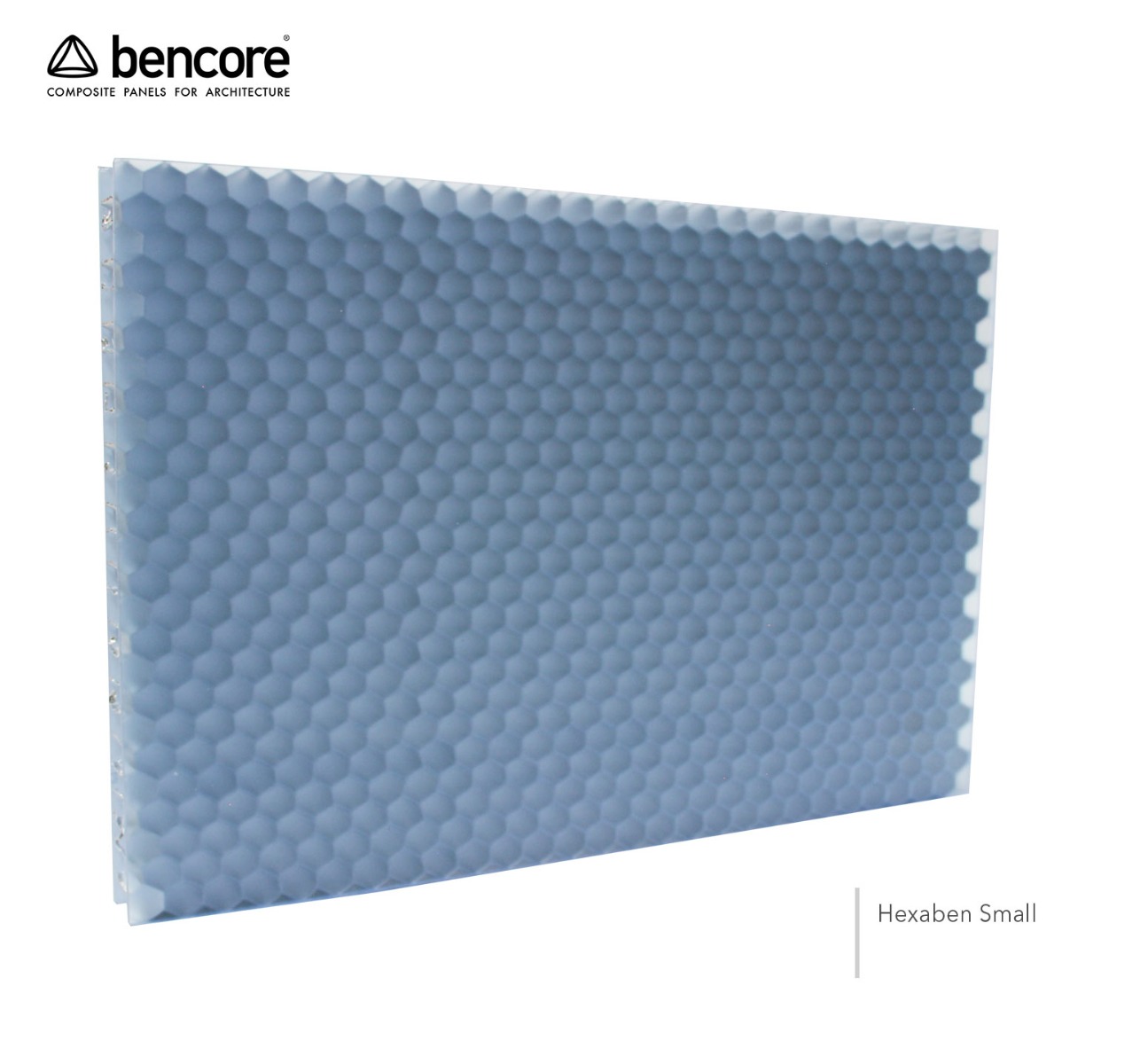 Muestra de panel translúcido BENCORE tamaño 210 mm x 297 mm