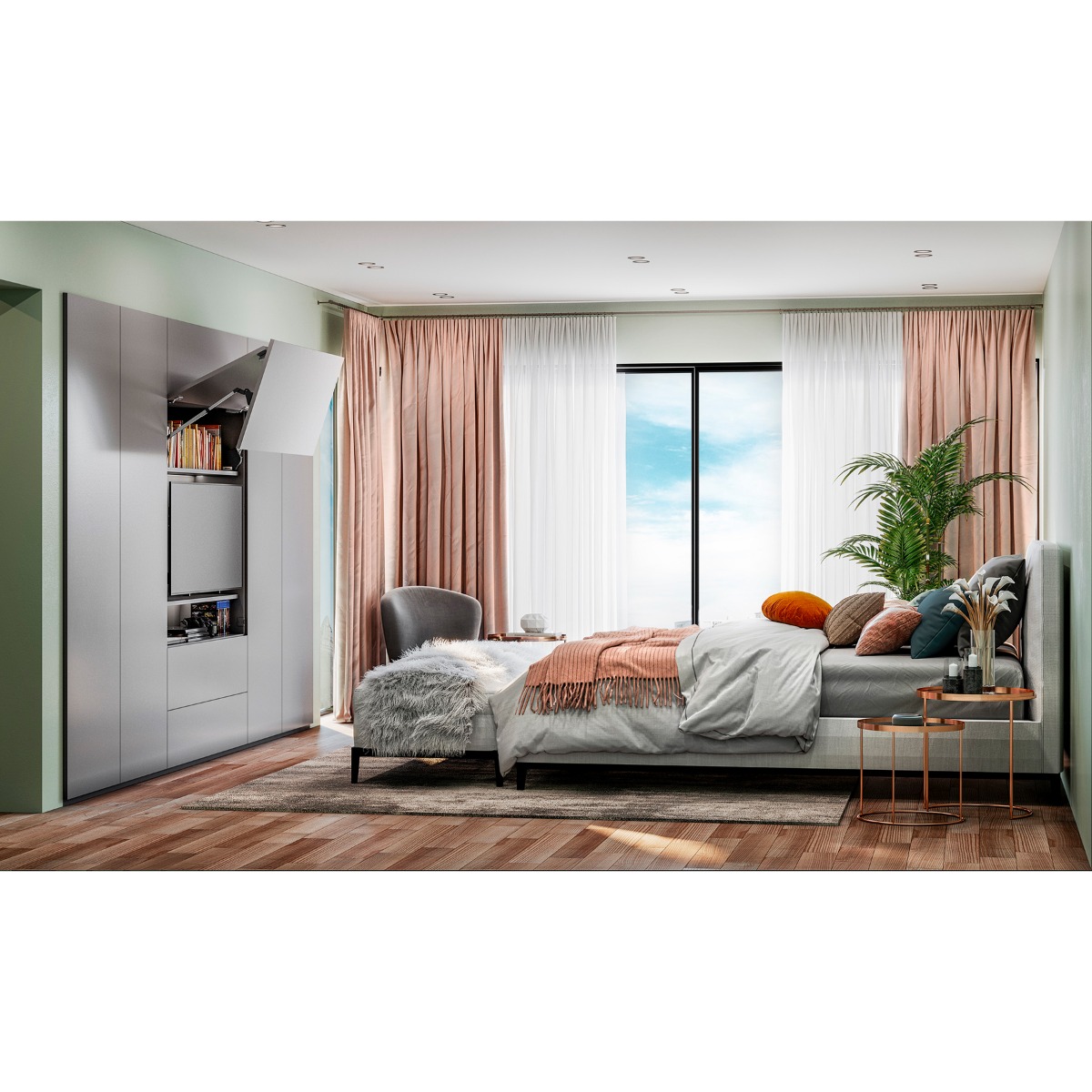 AVENTOS HF | Sistema abatible para apertura de puerta con cierre suave