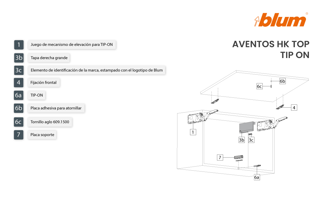AVENTOS HK top TIP-ON | Sistema abatible para apertura de puerta sin jaladera