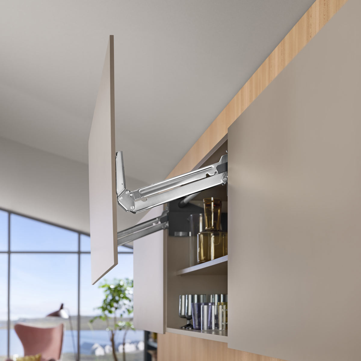 AVENTOS HL top | Sistema abatible para apertura de puerta con cierre suave