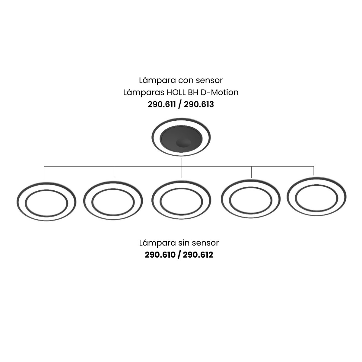 Lámpara HOLL BH D-motion para embutir, 4.5w/24Vcd, Luz Cálida/Natural | M24