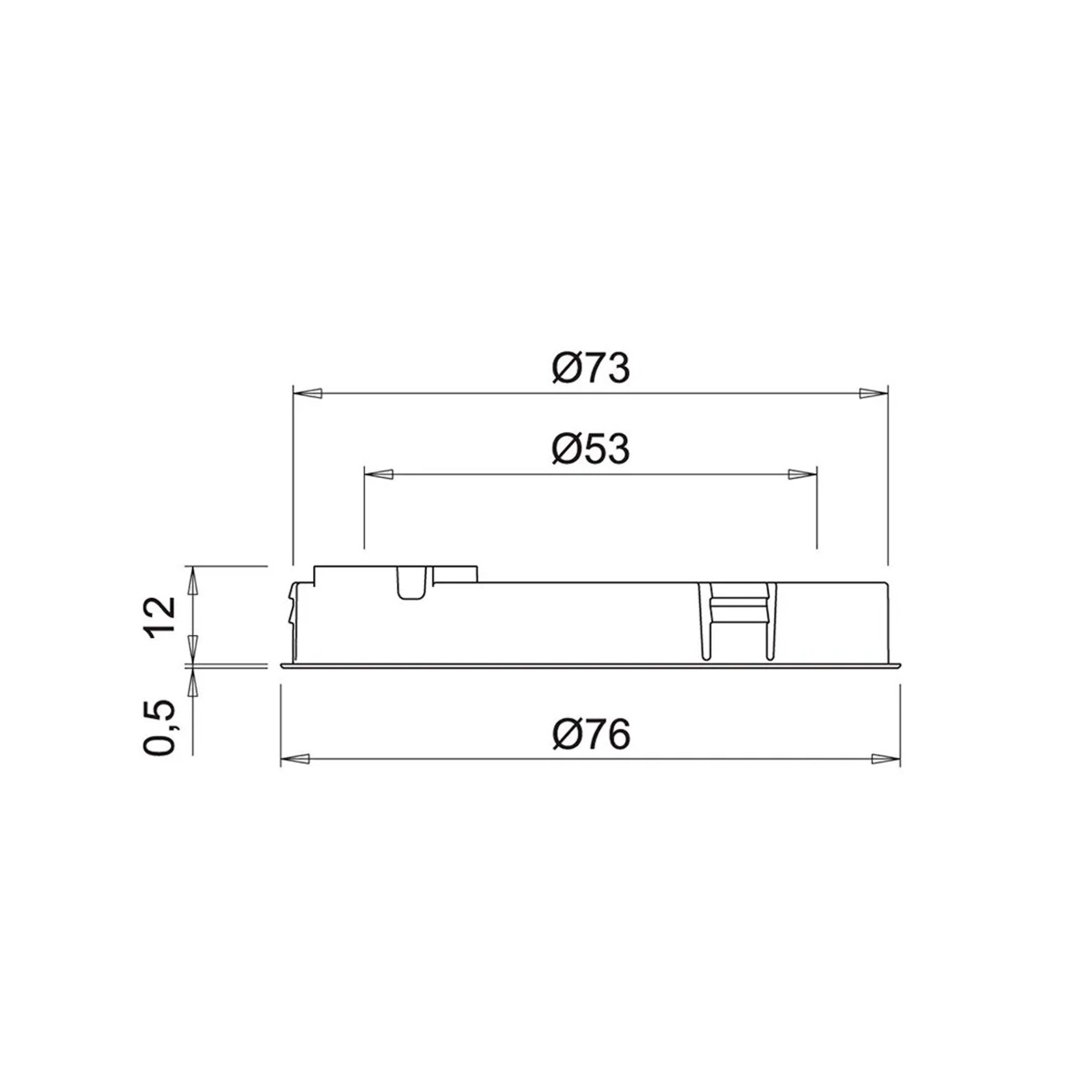 Lámpara HOLL BH D-motion WAVE para embutir, 4.5w/24Vcd, Luz Cálida/Natural | M24