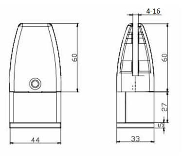 Soporte para mampara HOTEL 2, para espesor de panel o vidrio de 4 a 16 mm, material zamak