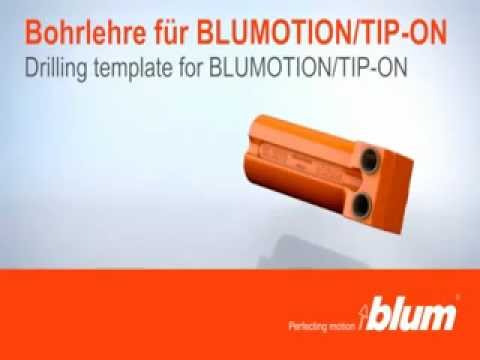 Plantilla para perforación de BLUMOTION en canto/TIP-ON.
