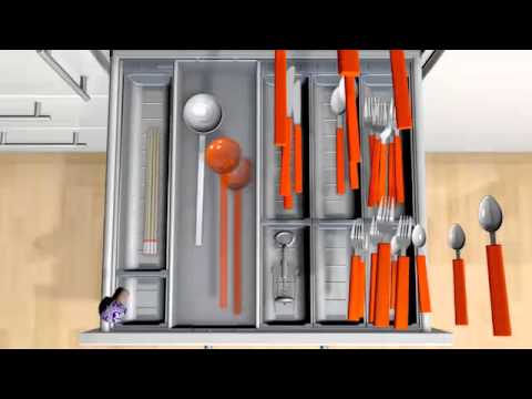 Organizador cubertero ORGA-LINE para cajón TANDEMBOX, con ancho de 1000 mm