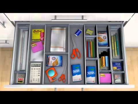 Organizador para piezas pequeñas ORGA-LINE para cajón cubertero TANDEMBOX, con ancho de 600 mm