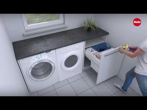 Botes extraíbles LAUNDRY-CARRIER para lavandería, para gabinete de 450 mm