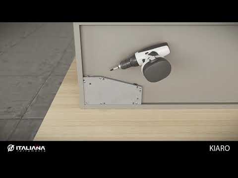 Sistema de apertura Kiaro tipo secreter para muebles de madera