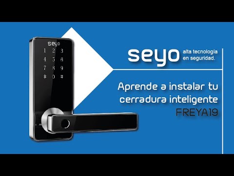 Cerradura inteligente FREYA con manija para puerta interior, acabado negro