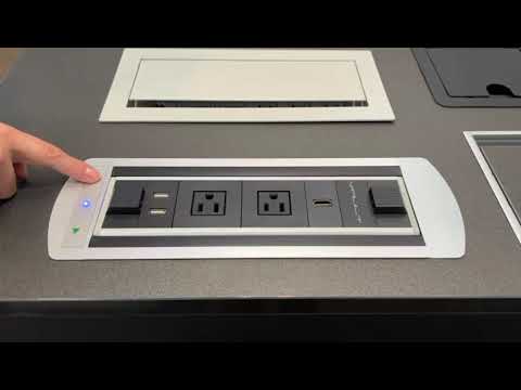 Multicontacto TURN 2, 2 conexiones eléctricas, 2 USB de carga y 1 HDMI, acabado aluminio