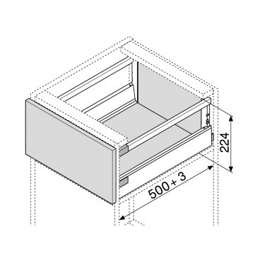 Cajón TANDEMBOX antaro altura 