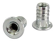 Inserto de acero para nivelador PI10, cuerda M6 para muebles, acabado zinc 