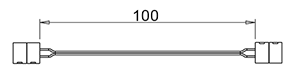 Cable de interconexión para tira recortable FLEXYLED CH con longitud de 100 mm