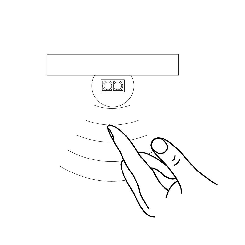 Switch IR con función ON/OFF de proximidad, de acabado negro para sistemas de iluminación M12 y M24 Domus Line