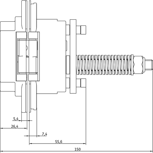 Bisagra con autocierre para bisagra AN 140