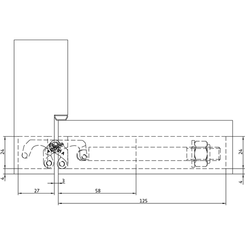 Bisagra con autocierre para bisagra AN 140