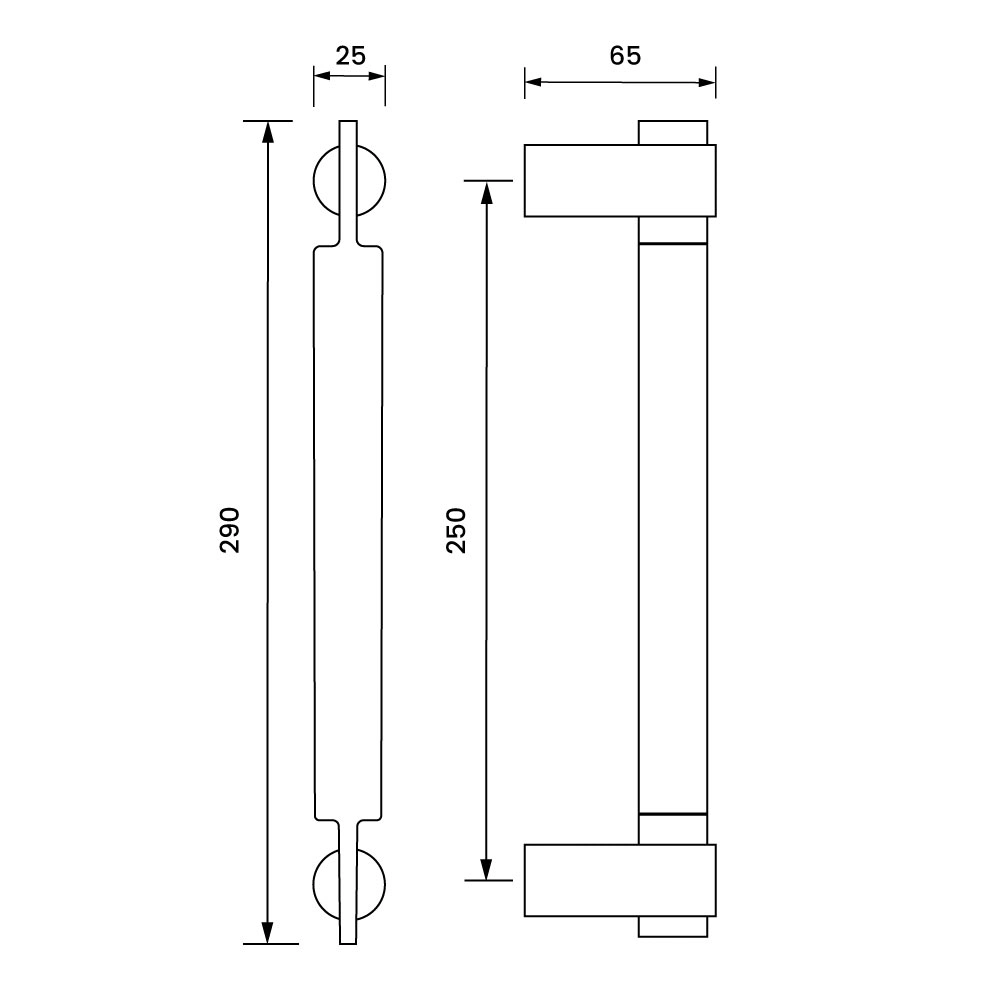 Jaladera Valli&Valli, K353, diseñada por el Taller Design Ricardo Bofill, acabado acero inoxidable