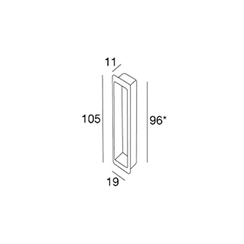 Jaladera de embutir TRENTO
