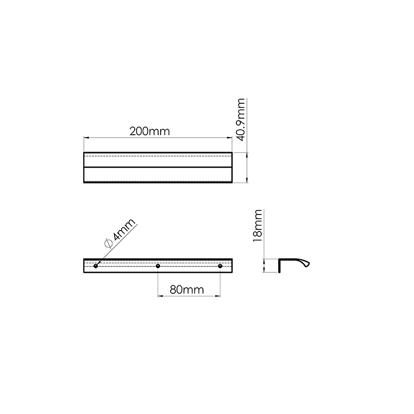 Jaladeras rectas EDGE STRAIGHT