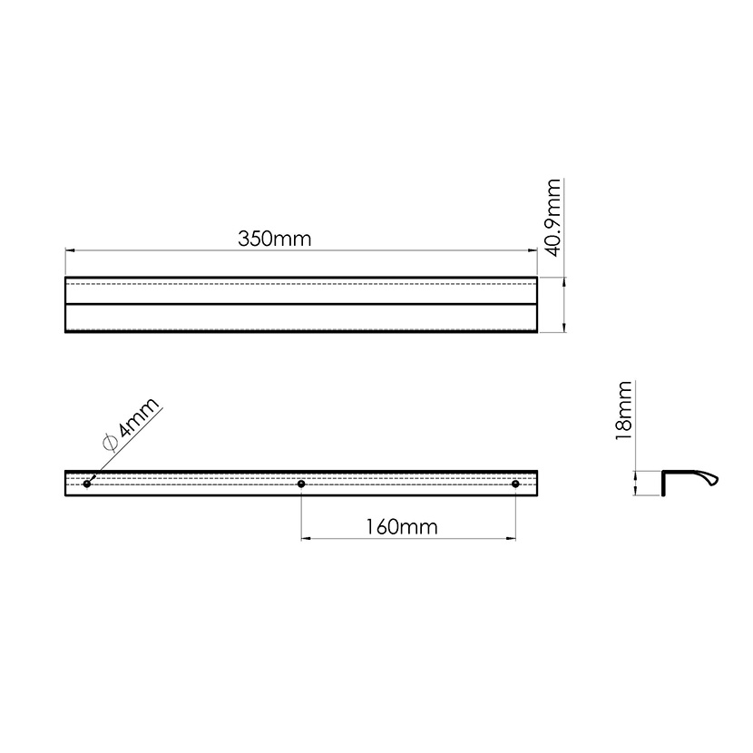 Jaladeras rectas EDGE STRAIGHT