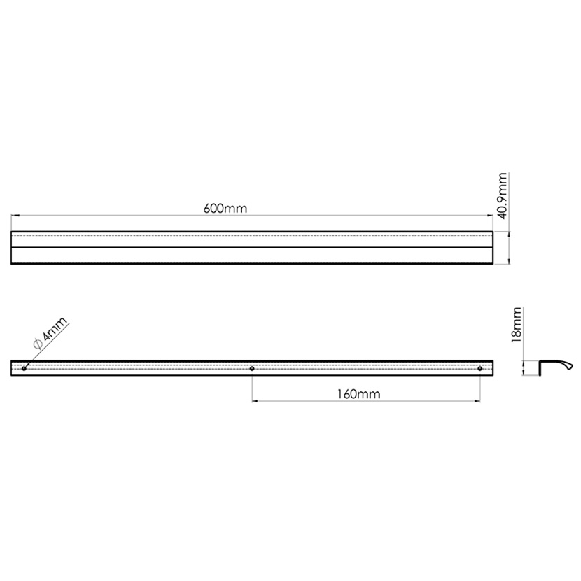 Jaladeras rectas EDGE STRAIGHT