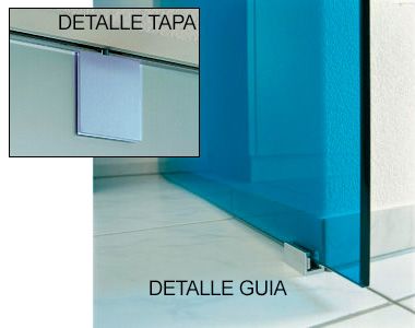 Sistema corredizo JUNIOR 80/GP para puerta de cristal