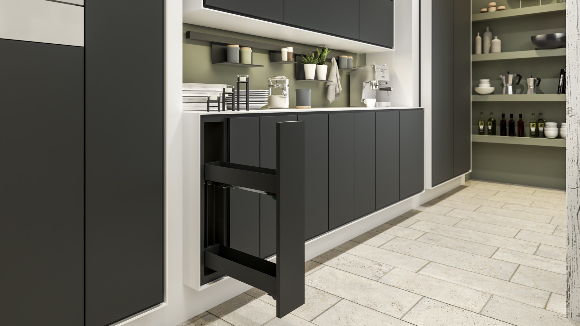 Botellero K-LINE 15 cm, color antracita