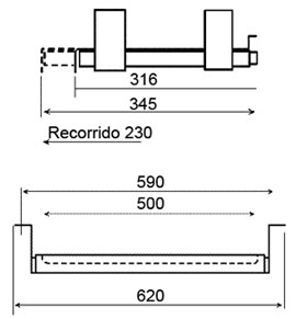 Charola portateclado con correderas