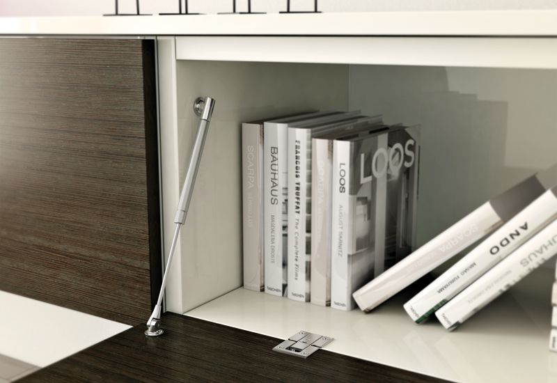Sistema de apertura K12 Down tipo secreter para muebles de madera
