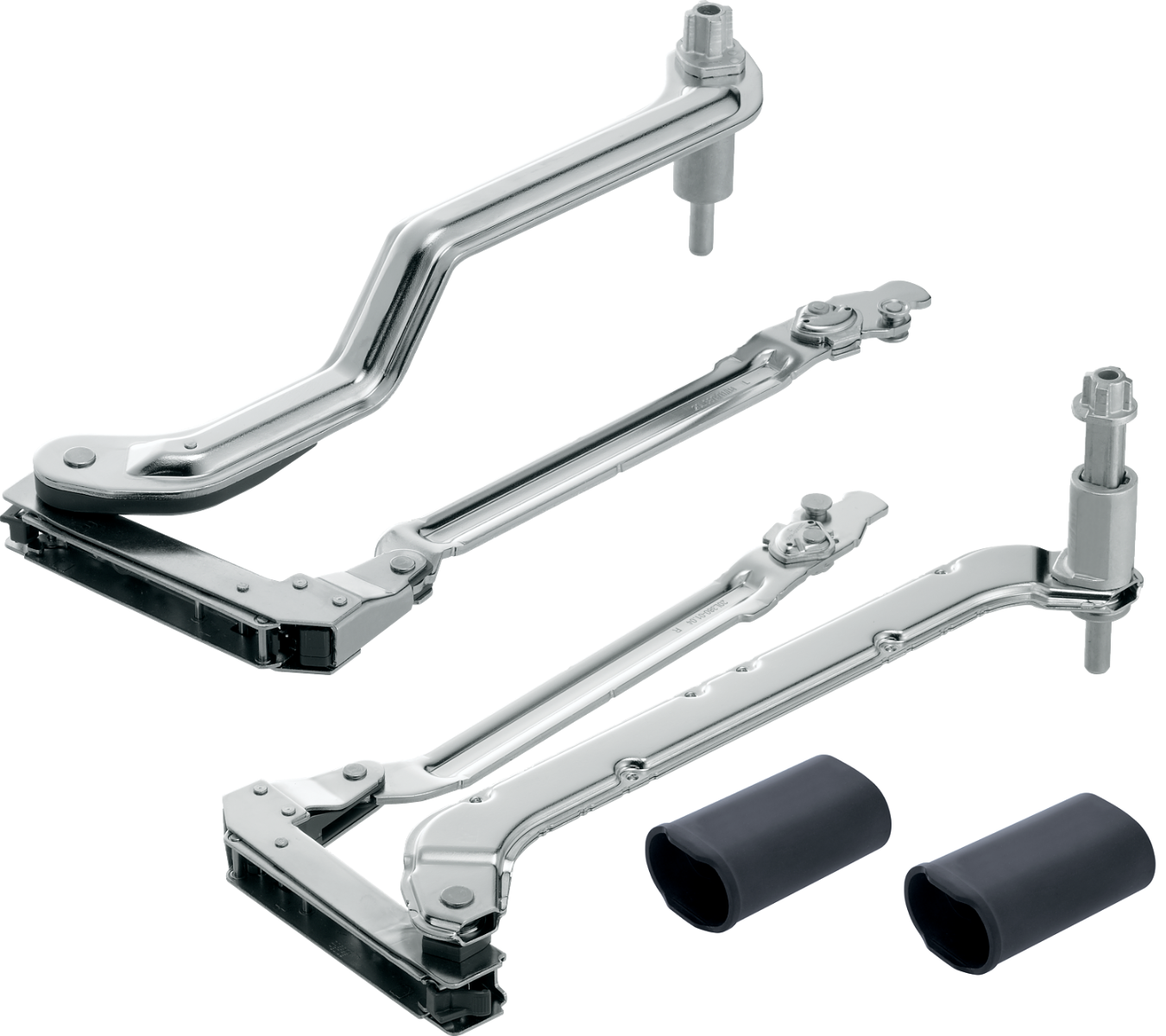 Brazos para AVENTOS HL SERVO-DRIVE para altura del gabinete de 350 a 399mm.