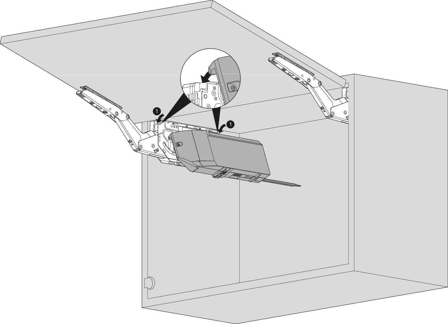 AVENTOS HK Top SERVO-DRIVE | Sistema eléctrico de apertura asistida de puerta