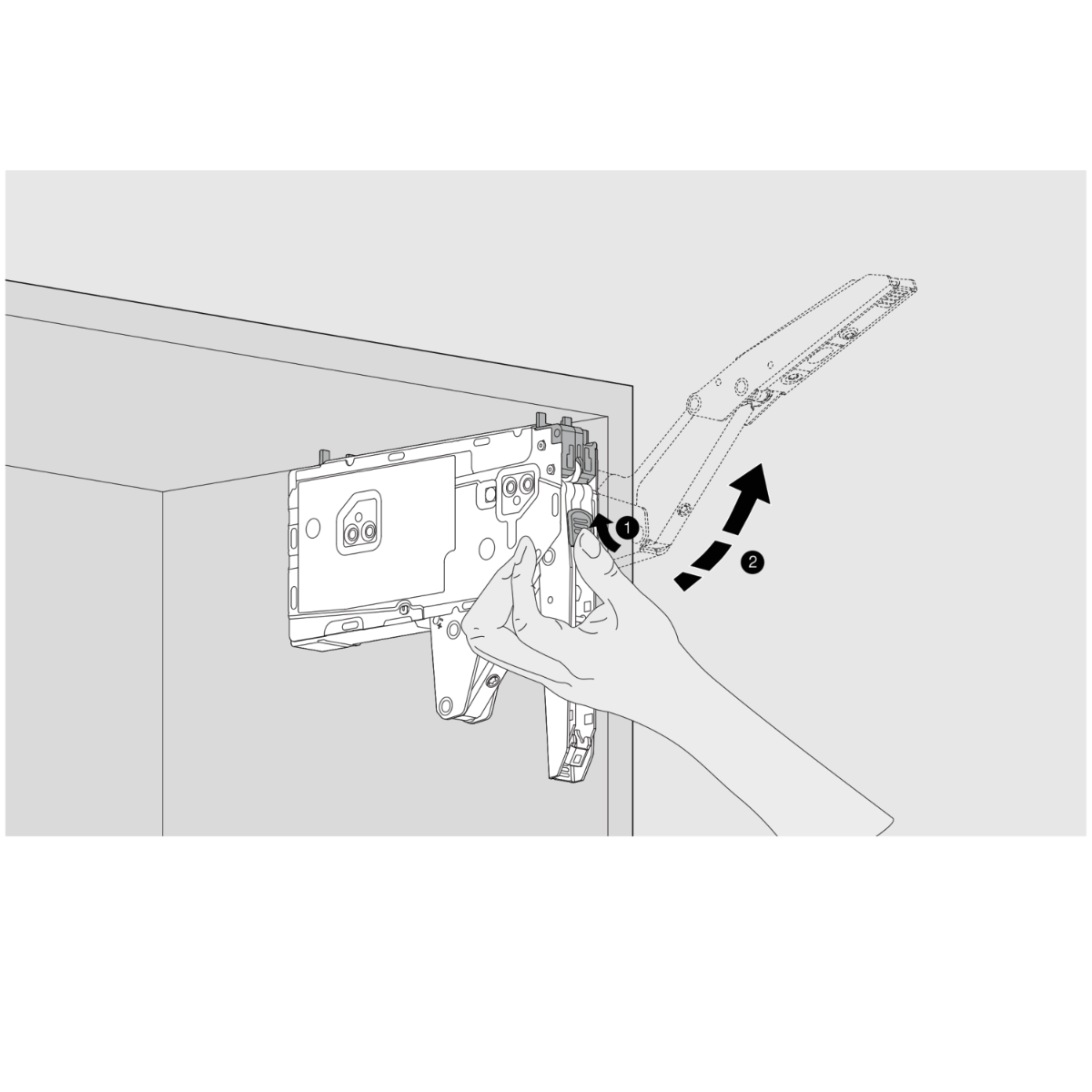 Mecanismo de elevación AVENTOS HK top TIP-ON