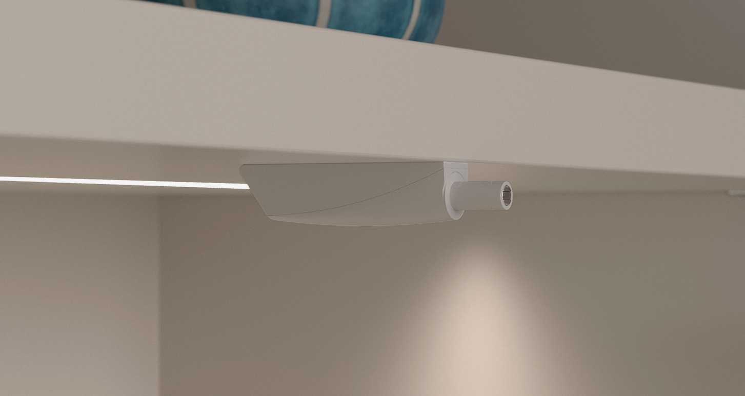 Sistema de apertura K-PUSH TECH para puerta gabinete, color gris 