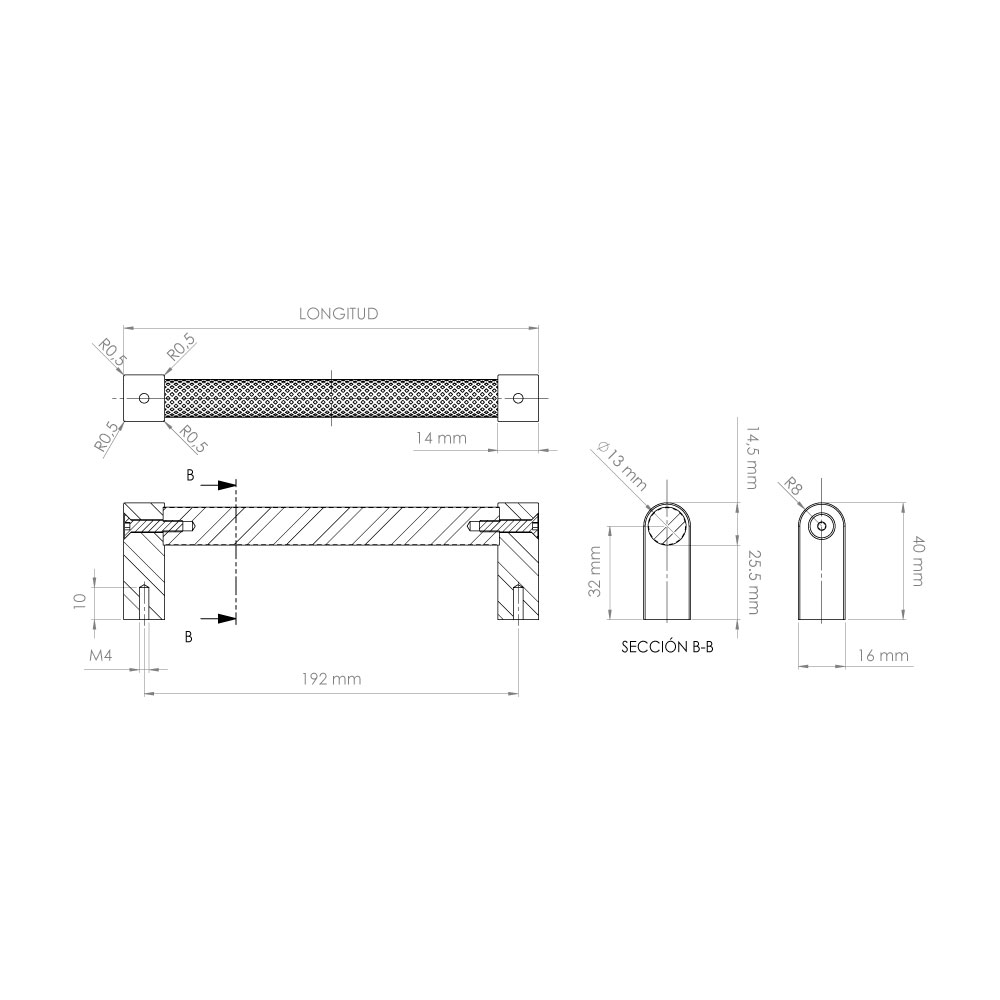 Jaladera KAMPER BAR corte a medida
