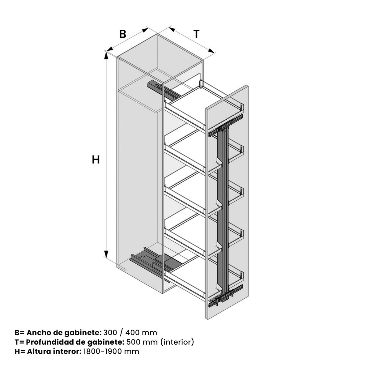 Extraíble para cocina CONVOY CENTRO