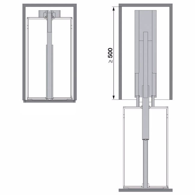 Corredera extensión total para DISPENSA, capacidad de carga 100 kg,  color blanco