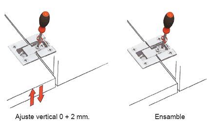 Bisagra KIMANA de 90º para puerta tipo secreter, color niquel negro