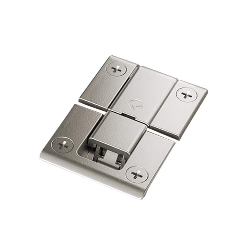 Bisagra KIMANA de 90º para puerta tipo secreter, acabado zinc niquelado