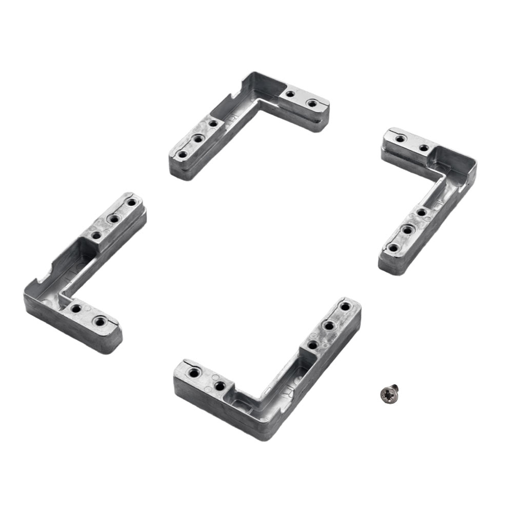 Kit de 4 escuadras para fijación de Perfiles CONECTA y compatible con bisagras AIR