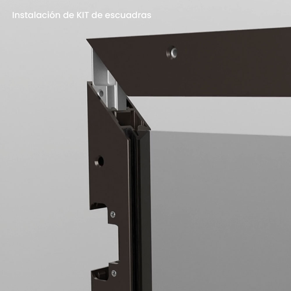 Perfil CONECTA para puerta con perfil de aluminio