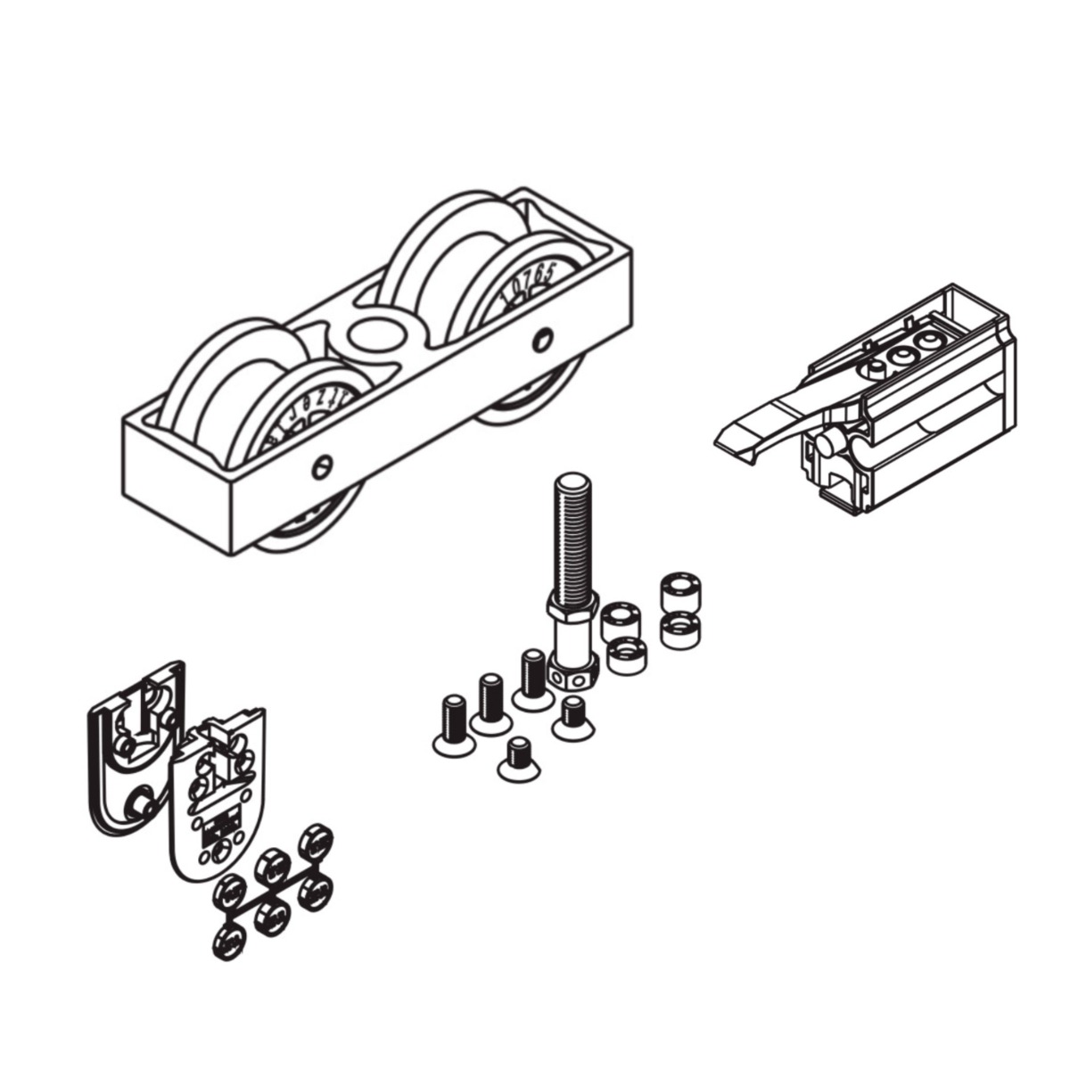 Hawa Junior 80/GP para puerta de cristal