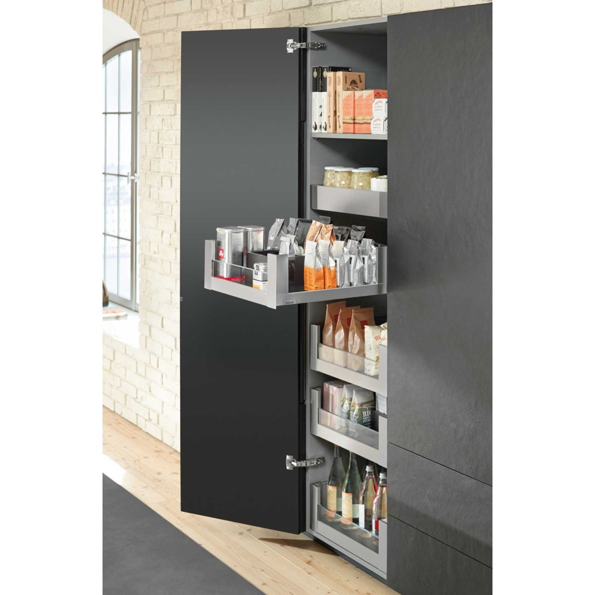 Kit SPACE TOWER LEGRABOX free (Vidrio), color inox