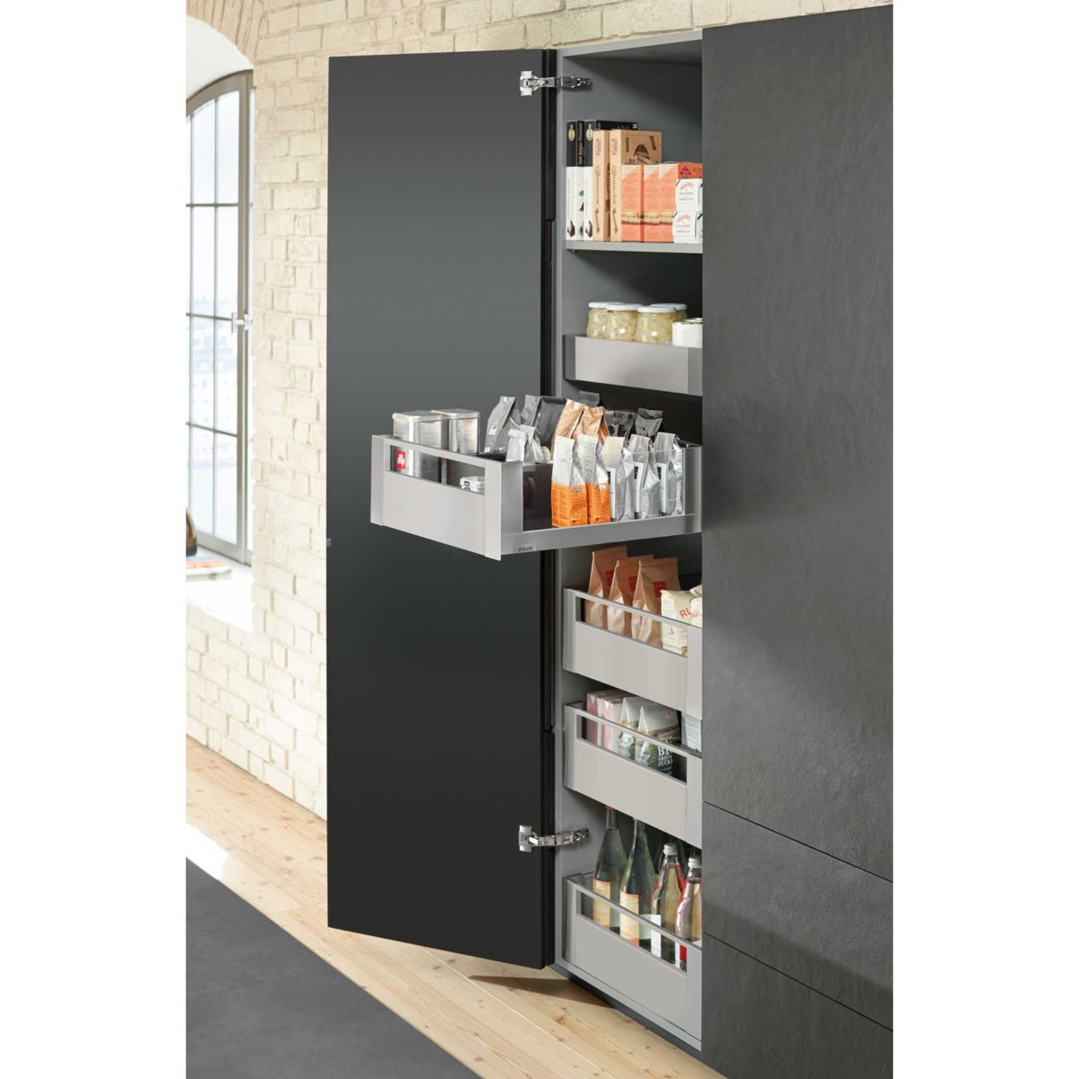 Kit SPACE TOWER LEGRABOX free (Galería), color inox