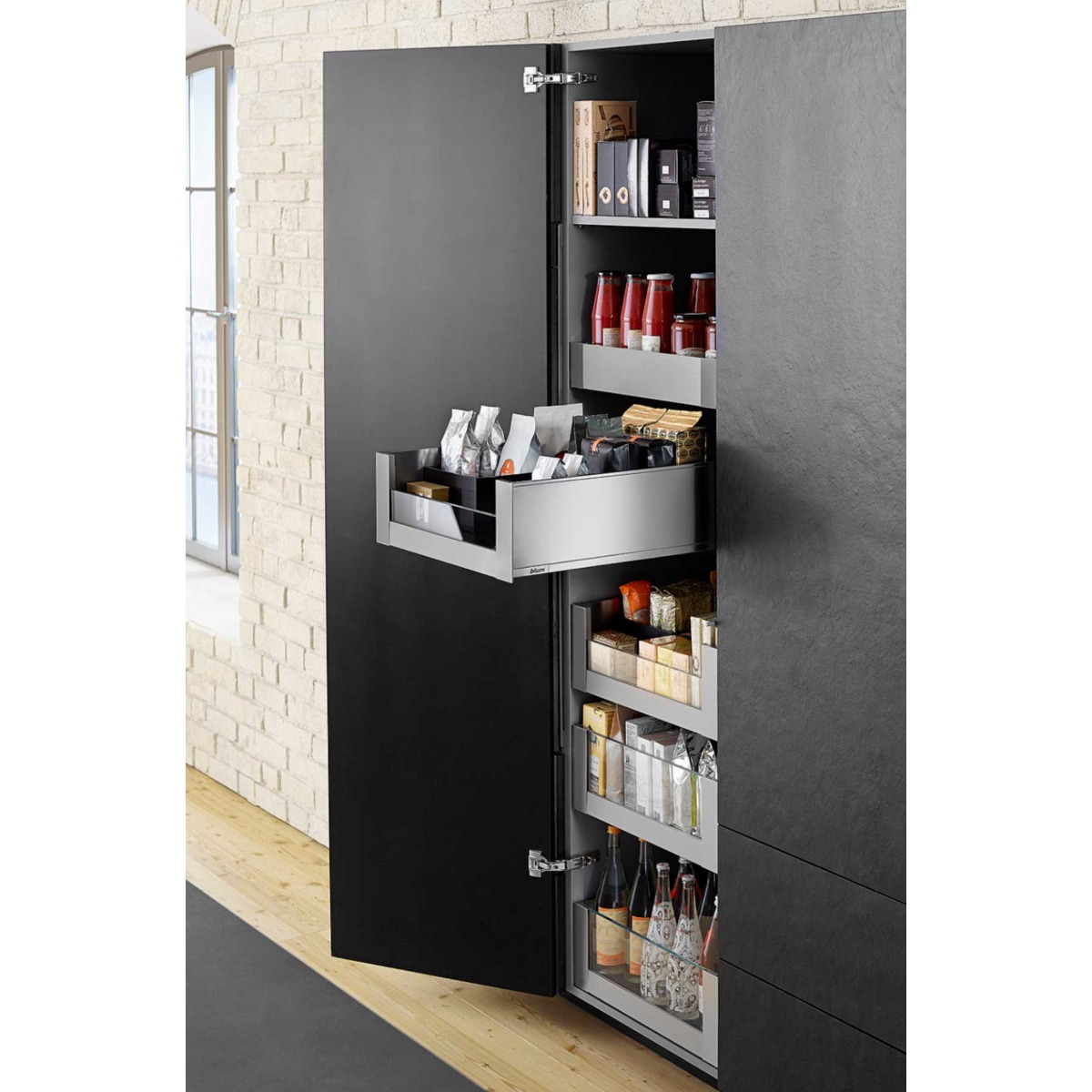 Kit SPACE TOWER LEGRABOX pure (Vidrio), color inox