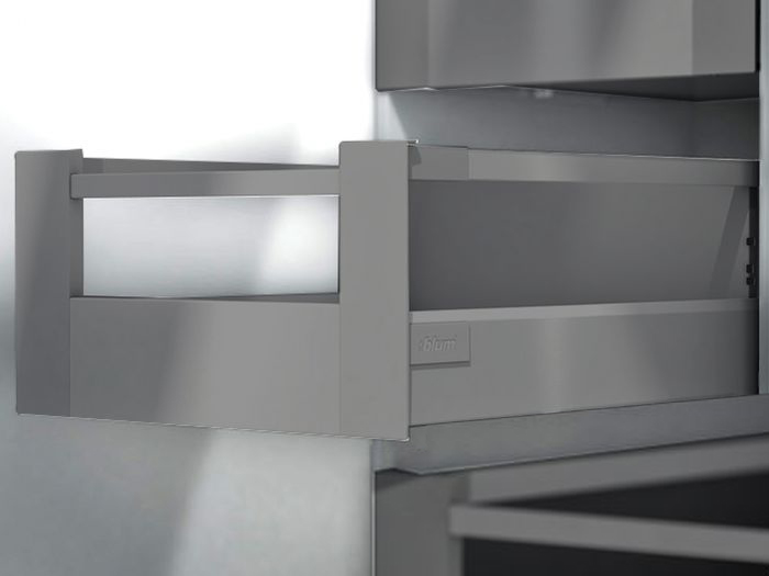 Cajón interno TANDEMBOX antaro con galería, altura D, color gris 