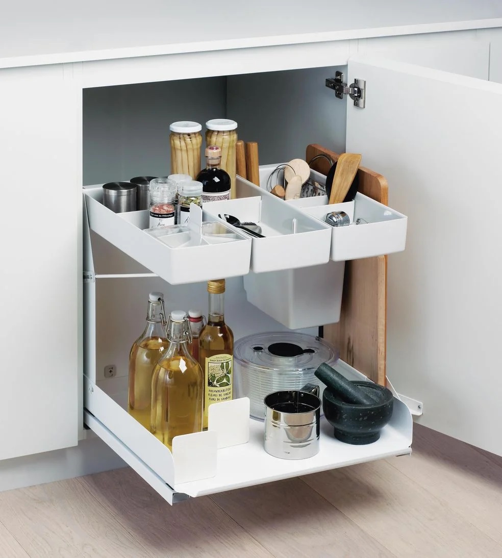 Extraíble de cocina KITCHEN TOWER para mueble de 600 mm, color blanco