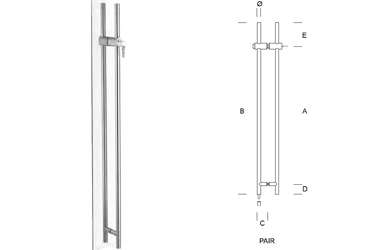 Manillón con Cerradura PBA KEY LOCK, 25 mm de diámetro