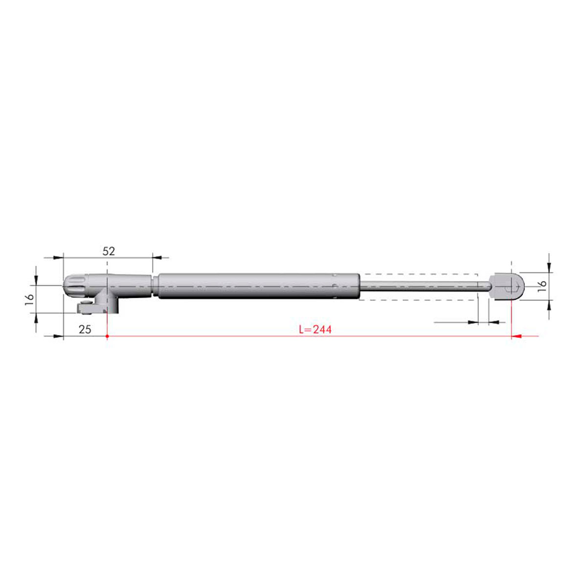 Sistema de apertura KRABY DOWN tipo secreter para muebles de madera